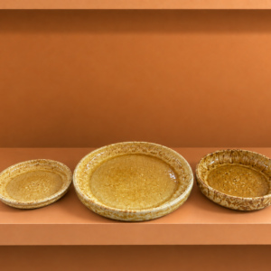 Yellow Glazed Mini Saucers (Set of 2)