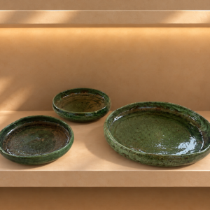 Yellow Scalloped Shallow Bowl